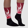 85 Metallic Burgundy 1s DopeSkill Sublimated Socks FIRE Graphic