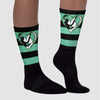 Green Glow 1s DopeSkill Sublimated Socks Horizontal Stripes Graphic