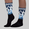 Summit White Navy 4s DopeSkill Sublimated Sock FIRE Graphic