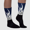 AJ Spizike White Obsidian DopeSkill Sublimated Socks FIRE Graphic