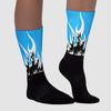 University Blue Toe 1s DopeSkill Sublimated Socks FIRE Graphic