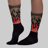 Olive 9s DopeSkill Sublimated Socks FIRE Graphic