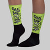 Bright Cactus 13s DopeSkill Sublimated Sock Hustle Graphic