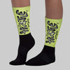 Luminous Green 5s DopeSkill Sublimated Sock Hustle Graphic