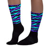 Aqua 6s DopeSkill Sublimated Socks Abstract Tiger Graphic