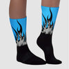 University Blue 2s DopeSkill Sublimated Socks FIRE Graphic