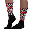 Black Cement 2s DopeSkill Sublimated Socks Mushroom Graphic