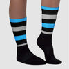 University Blue 2s DopeSkill Sublimated Socks Horizontal Stripes Graphic