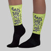 Light Lemon Twist 4s DopeSkill Sublimated Sock Hustle Graphic