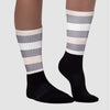 Cement Grey 2s DopeSkill Sublimated Socks Horizontal Stripes Graphic