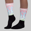 Medium Soft Pink 4s DopeSkill Sublimated Sock FIRE Graphic