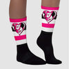 Fierce Pink 1s DopeSkill Sublimated Socks Horizontal Stripes Graphic