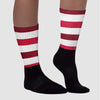 85 Metallic Burgundy 1s DopeSkill Sublimated Socks Horizontal Stripes Graphic