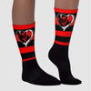 Satin Bred 1s DopeSkill Sublimated Socks Horizontal Stripes Graphic