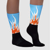 Dunk Low Futura University Blue DopeSkill Sublimated Socks FIRE Graphic