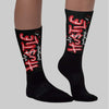 Bred Velvet 11s DopeSkill Sublimated Socks Hustle Graphic