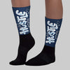 Summit White Navy 4s DopeSkill Sublimated Sock Hustle Graphic