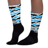 University Blue Toe 1s DopeSkill Sublimated Socks Abstract Tiger Graphic