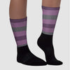 Mauve Off-Noir 2s DopeSkill Sublimated Socks Horizontal Stripes Graphic