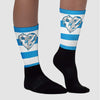 Military Blue 4s DopeSkill Sublimated Socks Horizontal Stripes Graphic