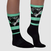 Green Glow 3s DopeSkill Sublimated Socks Horizontal Stripes Graphic