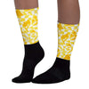 Yellow Snakeskin 11s DopeSkill Sublimated Socks Mushroom Graphic