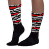 Black Cement 2s DopeSkill Sublimated Socks Abstract Tiger Graphic