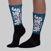 French Blue 12s DopeSkill Sublimated Sock Hustle Graphic
