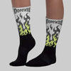 Light Lemon Twist 4s DopeSkill Sublimated Sock FIRE Graphic