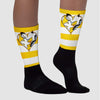 Yellow Ochre 6s DopeSkill Sublimated Socks Horizontal Stripes Graphic