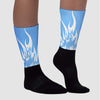 Powder Blue 9s DopeSkill Sublimated Socks FIRE Graphic