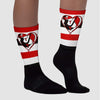 Black Toe 1s DopeSkill Sublimated Socks Horizontal Stripes Graphic