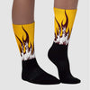 Yellow Bordeaux DopeSkill Sublimated Socks FIRE Graphic