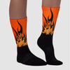 Brilliant Orange 12s DopeSkill Sublimated Socks FIRE Graphic