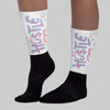 Cobalt Bliss 3s DopeSkill Sublimated Sock Hustle Graphic