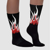 “Black/White” 1s DopeSkill Sublimated Socks FIRE Graphic