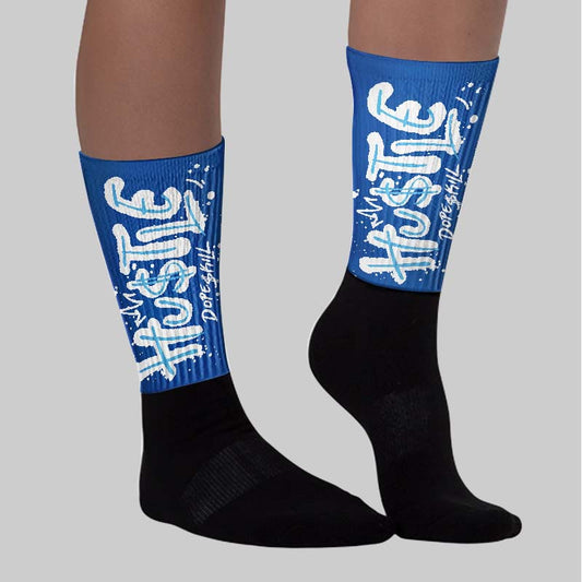 Blueberry 12s DopeSkill Sublimated Sock Hustle Graphic