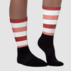 Dune Red 13s DopeSkill Sublimated Socks Horizontal Stripes Graphic