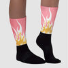 Red Stardust 3s DopeSkill Sublimated Socks FIRE Graphic