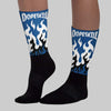 Storm Blue 1s 2025 DopeSkill Sublimated Sock FIRE Graphic