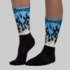 University Blue 14s DopeSkill Sublimated Sock FIRE Graphic