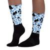 Powder Blue 9s DopeSkill Sublimated Socks Mushroom Graphic