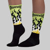 Luminous Green 5s DopeSkill Sublimated Sock FIRE Graphic