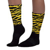 Black Tour Yellow AJ 4 Thunder DopeSkill Sublimated Socks Abstract Tiger Graphic