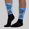 Black University Blue 5s DopeSkill Sublimated Socks Hustle Graphic