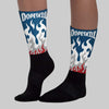French Blue 12s DopeSkill Sublimated Sock FIRE Graphic
