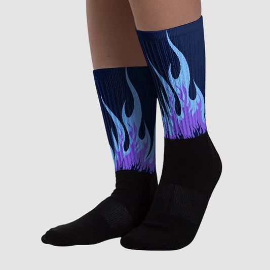 Georgetown 5s DopeSkill Sublimated Socks FIRE Graphic