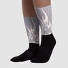 Cement Grey 2s DopeSkill Sublimated Socks FIRE Graphic