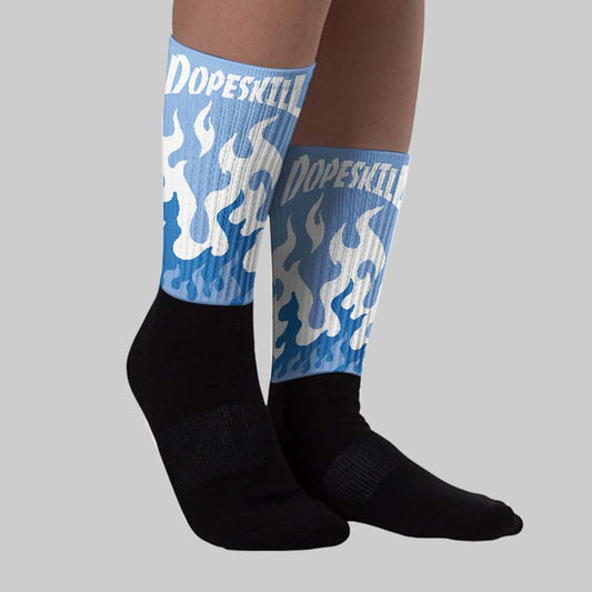 Forget Me Not 4s DopeSkill Sublimated Sock FIRE Graphic