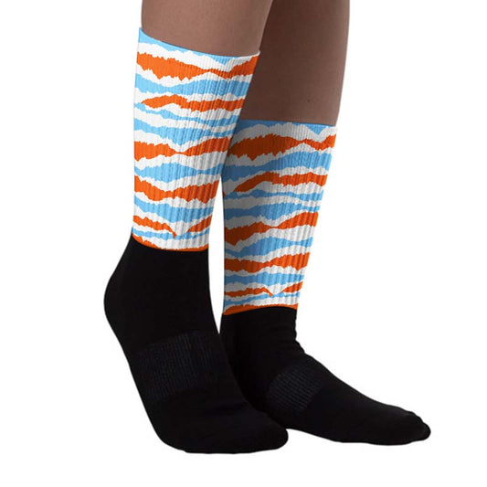 Dunk Low Futura University Blue DopeSkill Sublimated Socks Abstract Tiger Graphic